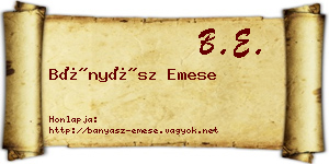 Bányász Emese névjegykártya